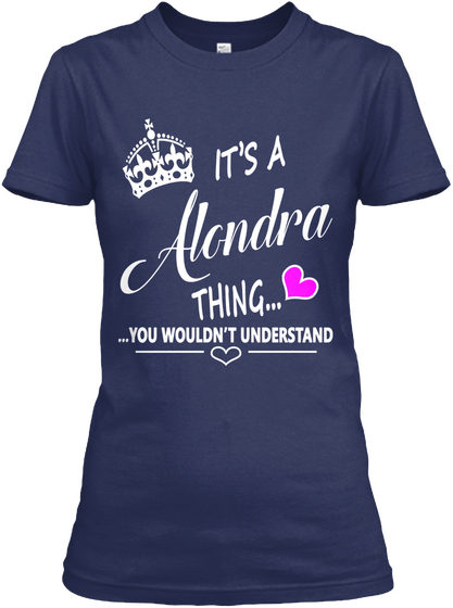 Alondra Navy T-Shirt Front