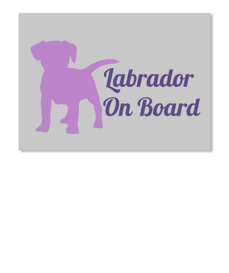 Labrador 
On Board Light Grey áo T-Shirt Front