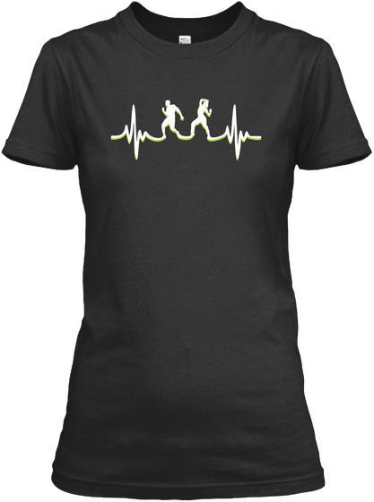 Fitness Dancing Heartbeat Black áo T-Shirt Front