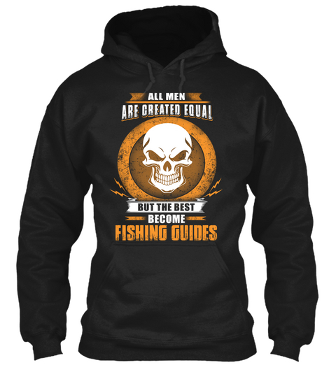 Fishing Guides Black áo T-Shirt Front