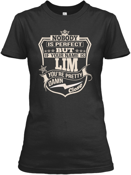 Nobody Perfect Lim Thing Shirts Black T-Shirt Front