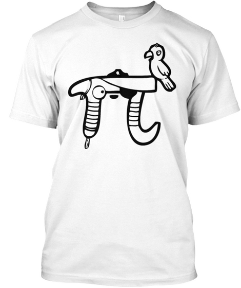 Pi Day Math Shirt  White Kaos Front
