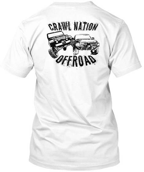 Crawl Nation Offroad White áo T-Shirt Back