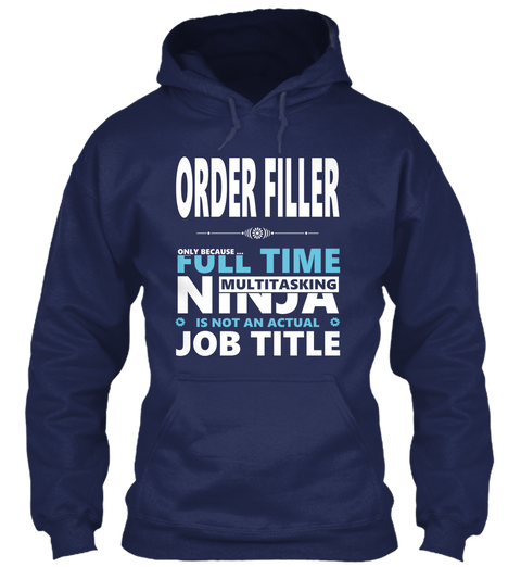 Order Filler Navy T-Shirt Front
