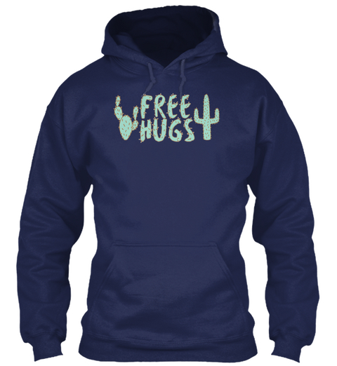 Free Hugs Navy T-Shirt Front