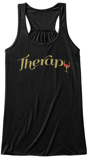 Therapy Black áo T-Shirt Front