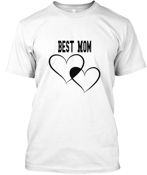 Best Mom White áo T-Shirt Front