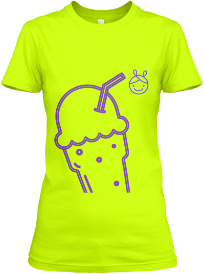 Milkshake Safety Green T-Shirt Front