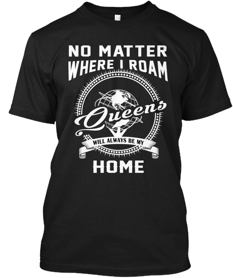 Queens Is Home Black Camiseta Front