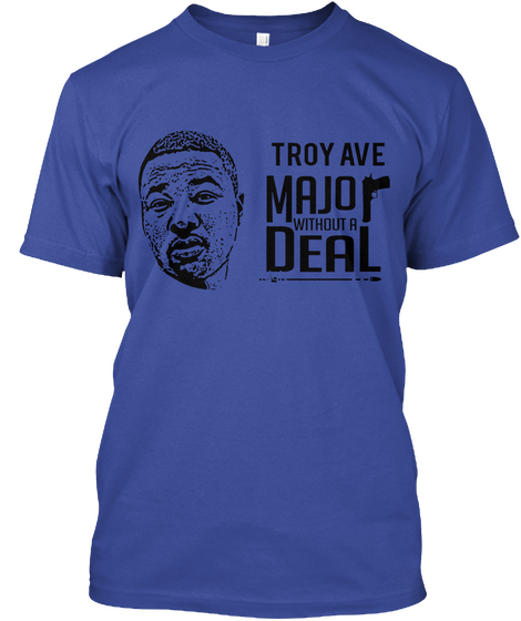 Troy Av Deep Royal T-Shirt Front