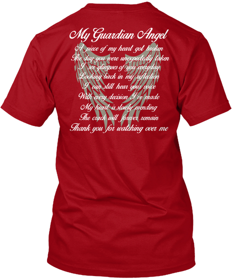 My Grand Angel Deep Red T-Shirt Back