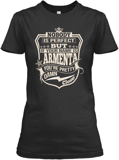 Nobody Perfect Armenta Thing Shirts Black T-Shirt Front