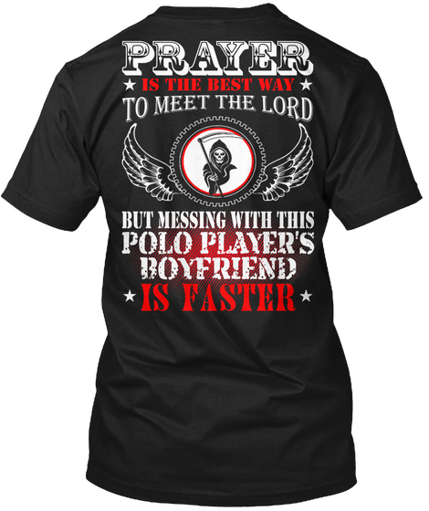 Polo Player's Boyfriend Black T-Shirt Back