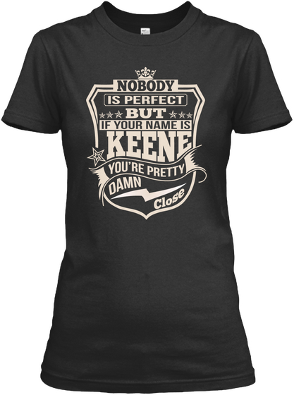 Nobody Perfect Keene Thing Shirts Black T-Shirt Front