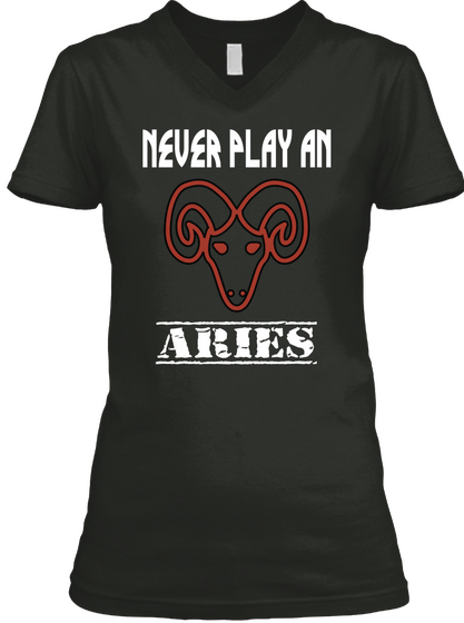 Never Play Am Aries Black Camiseta Front