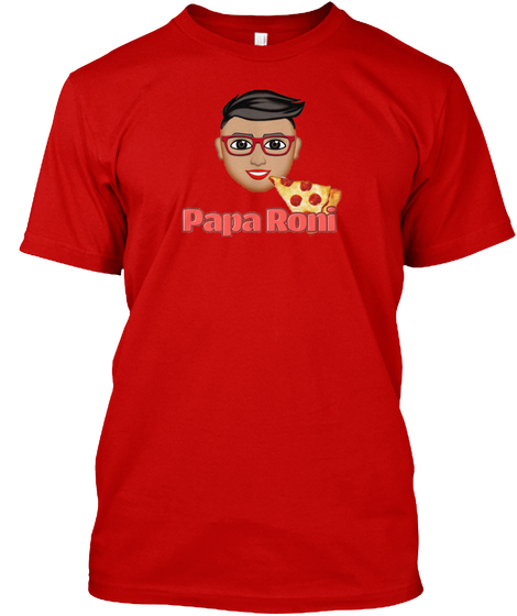 Papa Roni Merchandise Classic Red Maglietta Front