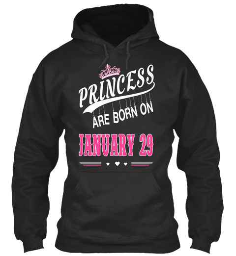 Princess Are Born On February 29 Jet Black T-Shirt Front