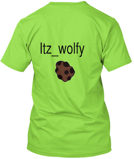 Itz Wolfy Lime T-Shirt Back