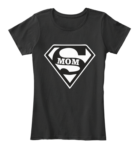 Super Mom T Shirts Supermom Black T-Shirt Front