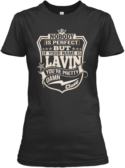 Nobody Perfect Lavin Thing Shirts Black Maglietta Front