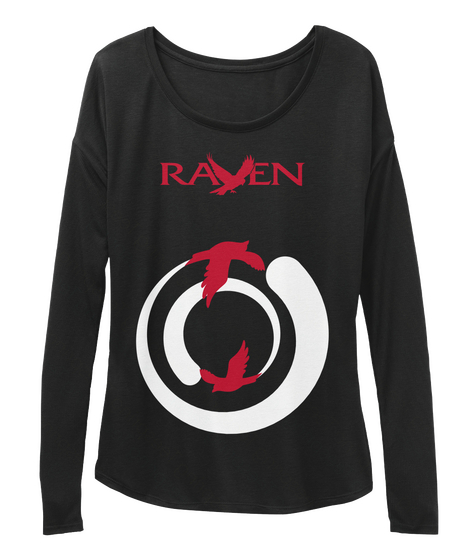Usa Red Raven Double Loop U Wls Black Camiseta Front