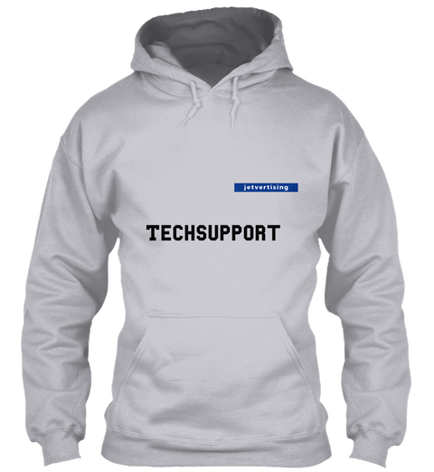 Jetvertising Techsupport Ash áo T-Shirt Front