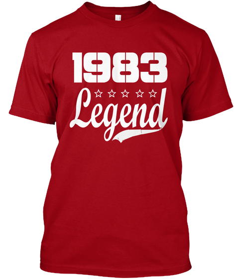 1983 Legend Deep Red T-Shirt Front