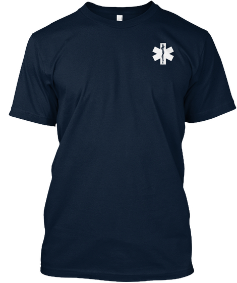 Then I Became An Emt! New Navy áo T-Shirt Front