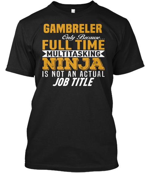 Gambreler Black áo T-Shirt Front