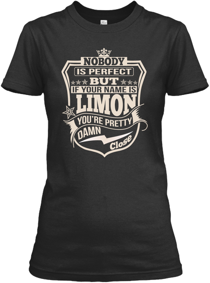 Nobody Perfect Limon Thing Shirts Black Camiseta Front