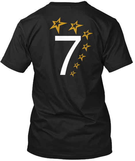 7 Black T-Shirt Back