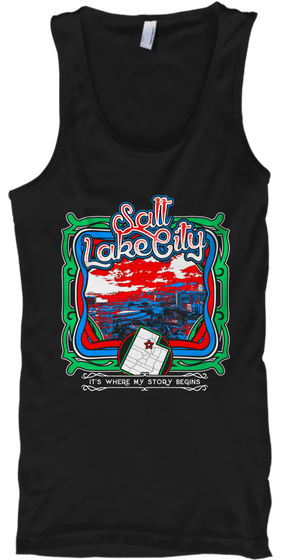 Salt Lake City It's Where My Story Begins Black Maglietta Front