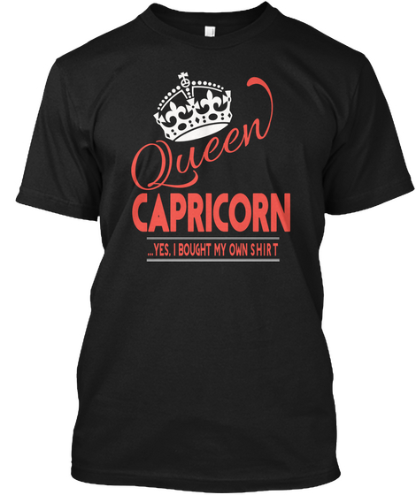 Capricorn Black T-Shirt Front