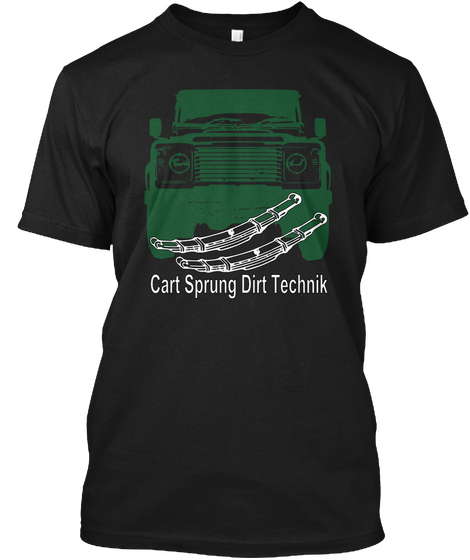 Cart Sprung Dirt Technik Black Camiseta Front