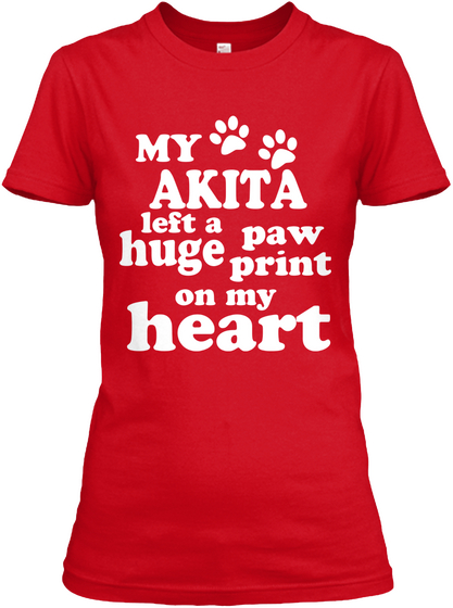 Akita Red T-Shirt Front