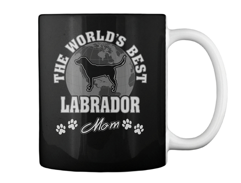 The World's Best Labrador Mom Black Camiseta Back