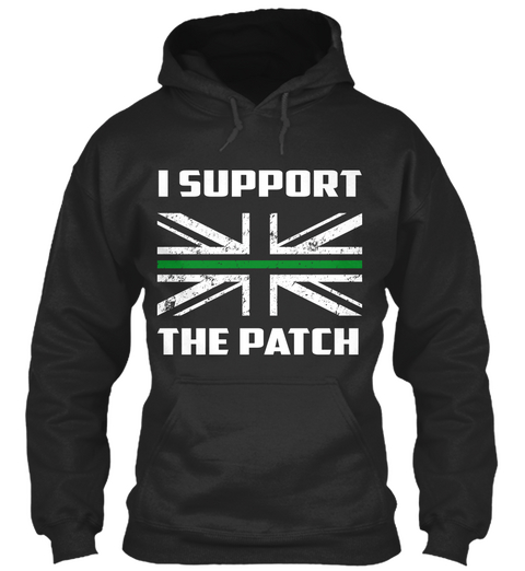 I Support The Patch  Jet Black T-Shirt Front