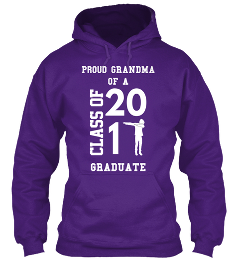 Proud Grandma
Of A Graduate Purple Camiseta Front