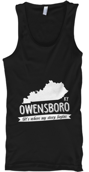 Owensboro It's Where My Story Begins Black T-Shirt Front