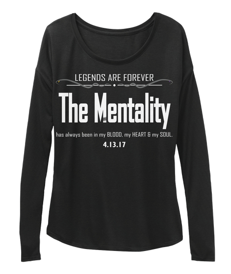 The Mentality   Bella Women Long T   W Black T-Shirt Front
