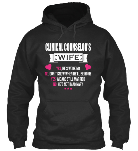Clinical Counselor Jet Black áo T-Shirt Front