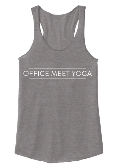 Office Meet Yoga Eco Grey Maglietta Front