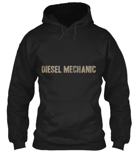 Diesel Mechanic  Black T-Shirt Front