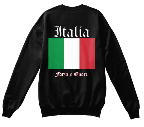 Italia Forsa E Onove Black T-Shirt Back