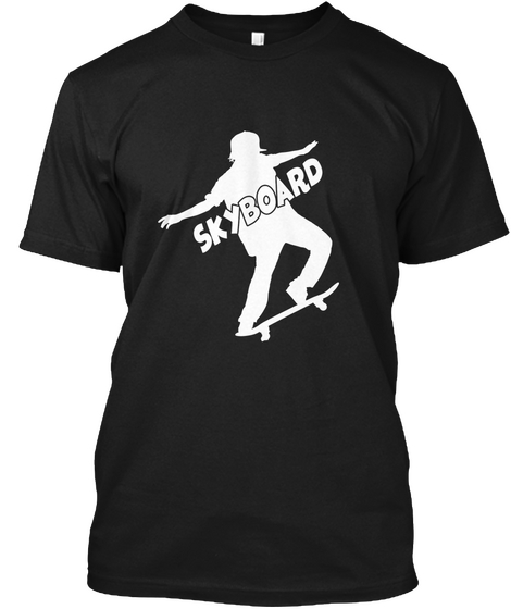 Skyboard Boy Black áo T-Shirt Front