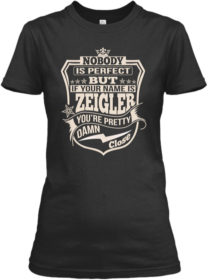 Nobody Perfect Zeigler Thing Shirts Black Kaos Front