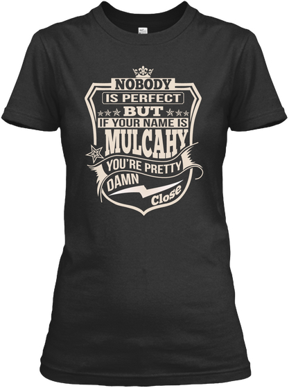 Nobody Perfect Mulcahy Thing Shirts Black Camiseta Front