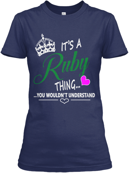 Ruby Navy Camiseta Front