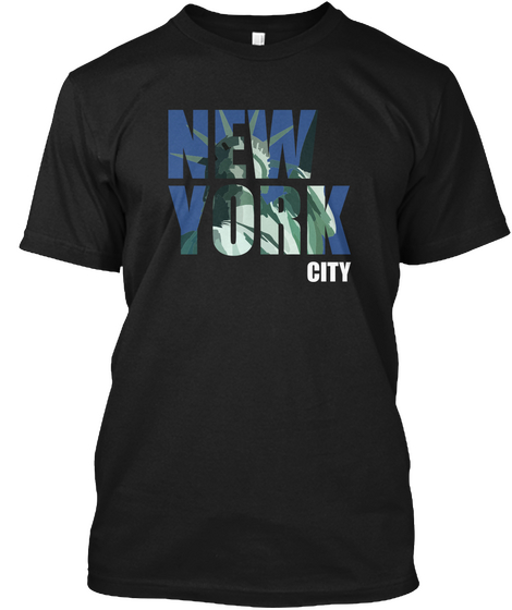 New York   Ny Black T-Shirt Front