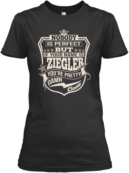 Nobody Perfect Ziegler Thing Shirts Black T-Shirt Front